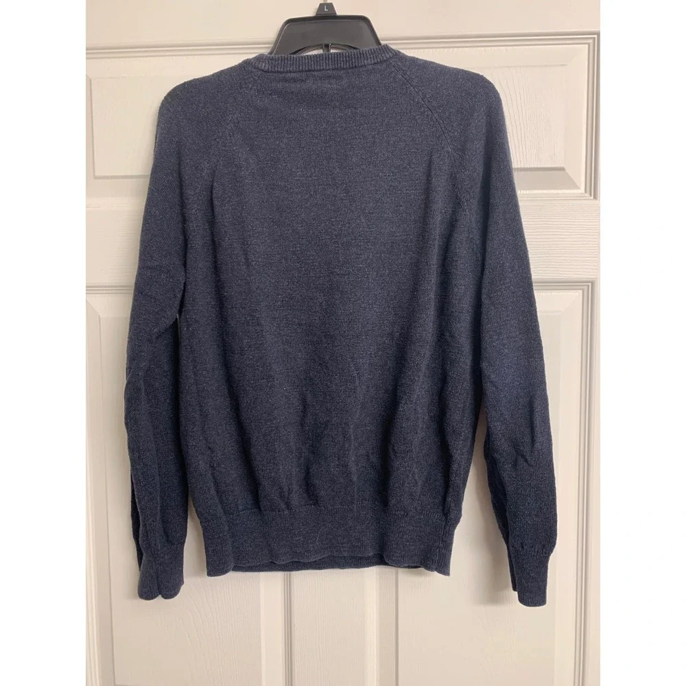 J.Crew 100% Cotton Crewneck Raglan Sweater Navy Blue Size M